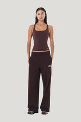 Swerve Trackpant In Mahogany — model front