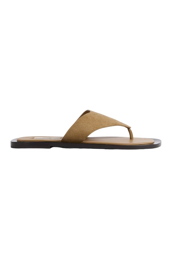 T-bar suede sandals desert — packshot