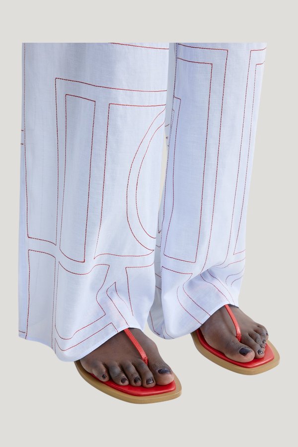 T-strap nappa sandals red/desert — extra