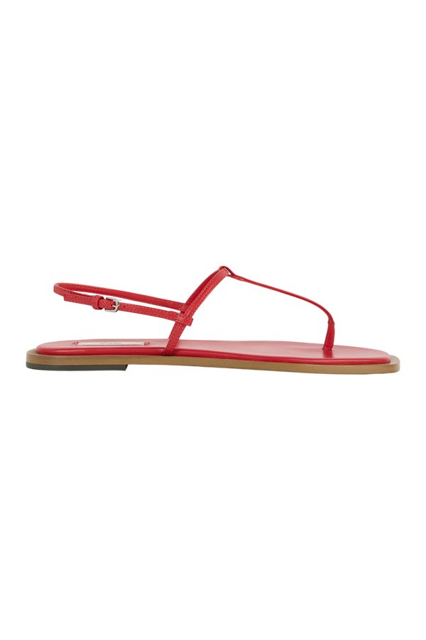 T-strap nappa sandals red/desert — packshot