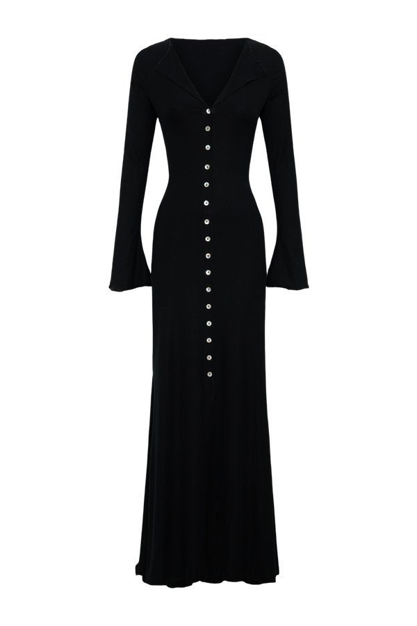 Tanya Buttoned Long Sleeve Maxi Dress — packshot