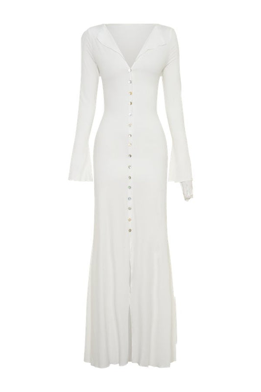 Tanya Buttoned Long Sleeve Maxi Dress — packshot