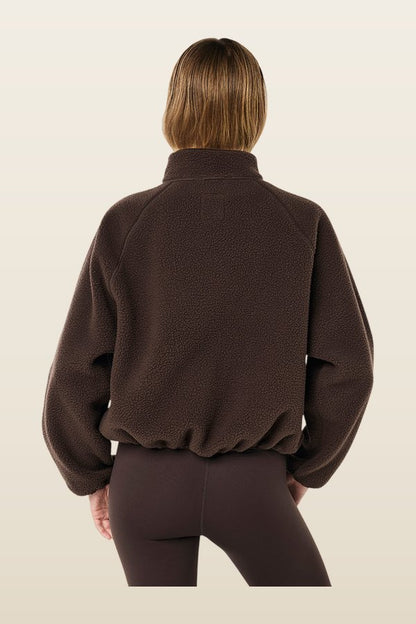 Technique Jacket In Coffee — model back