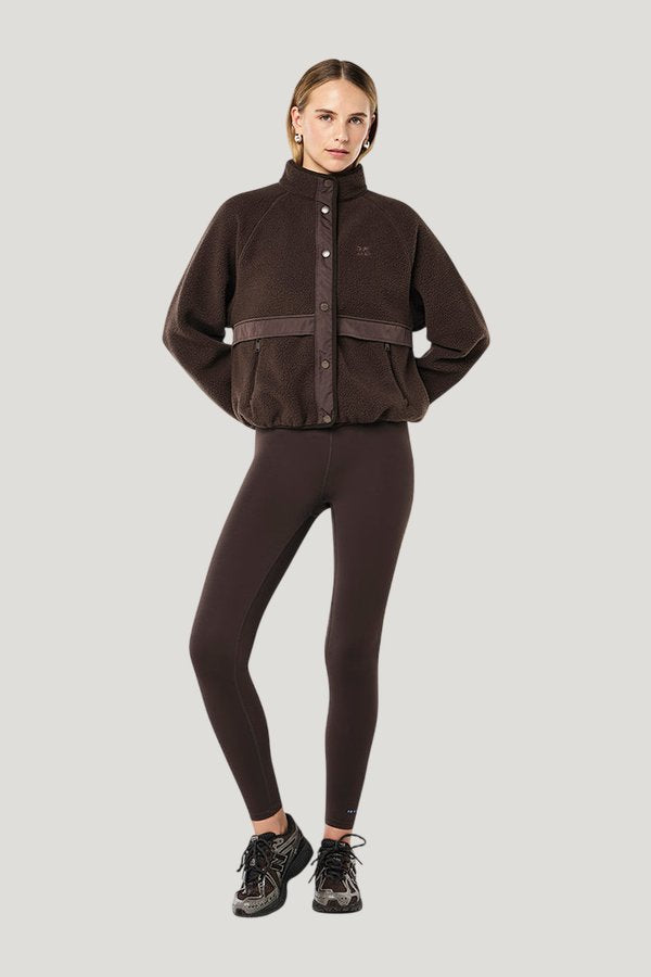 Technique Jacket In Coffee — model front