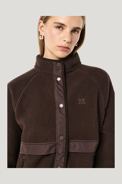 Technique Jacket In Coffee — model side