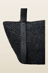 The Bianca Raffia Bag Small — model back