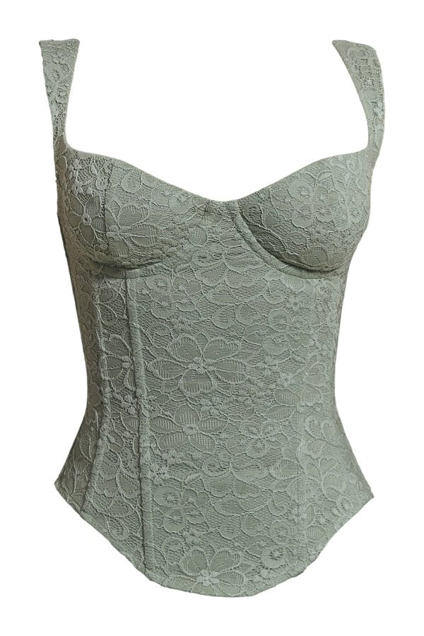 The Cinched Lace Corset Maxi Skirt Set — packshot