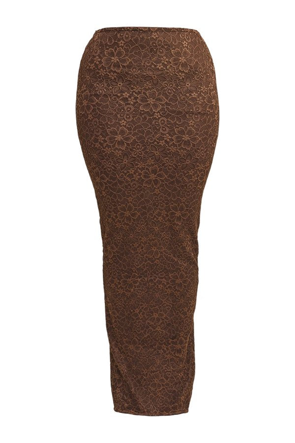 The Cinched Lace Maxi Skirt — packshot