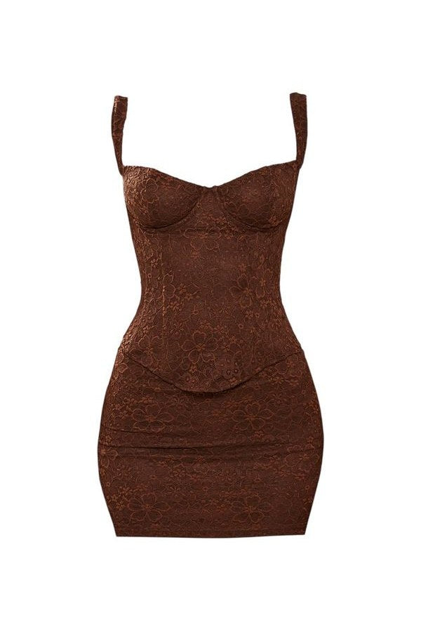 The Cinched Lace Mini Skirt — packshot