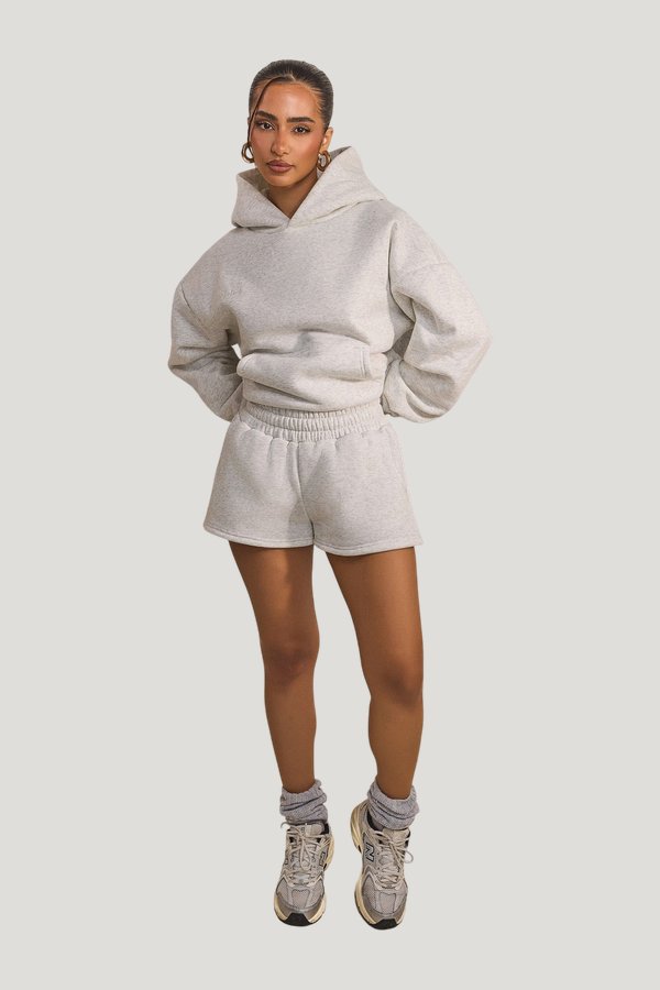 The Classics Shorts in Grey Marl — model front