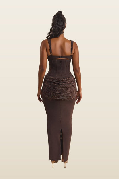 The Elodie Maxi Dress — model back