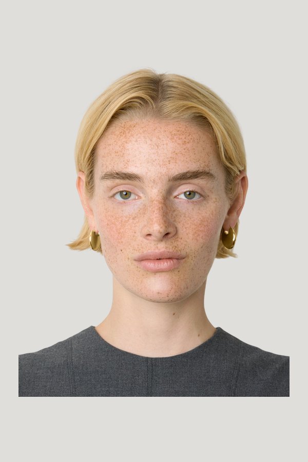 The Erin Earrings — model side