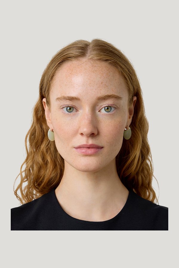 The Erin Earrings — model side