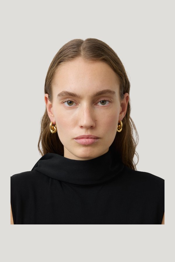 The Esther Earrings — model side