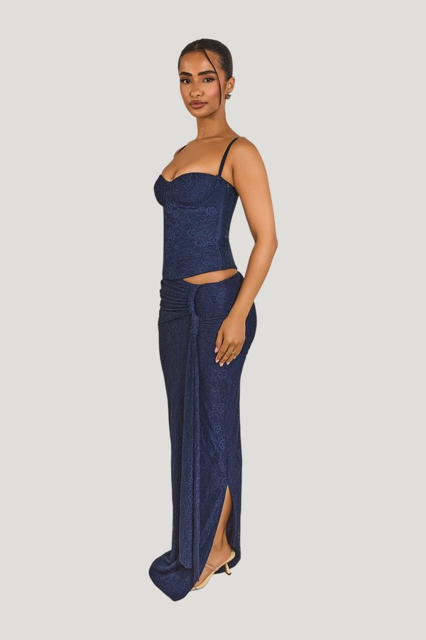 The Lexi Maxi Skirt — model side