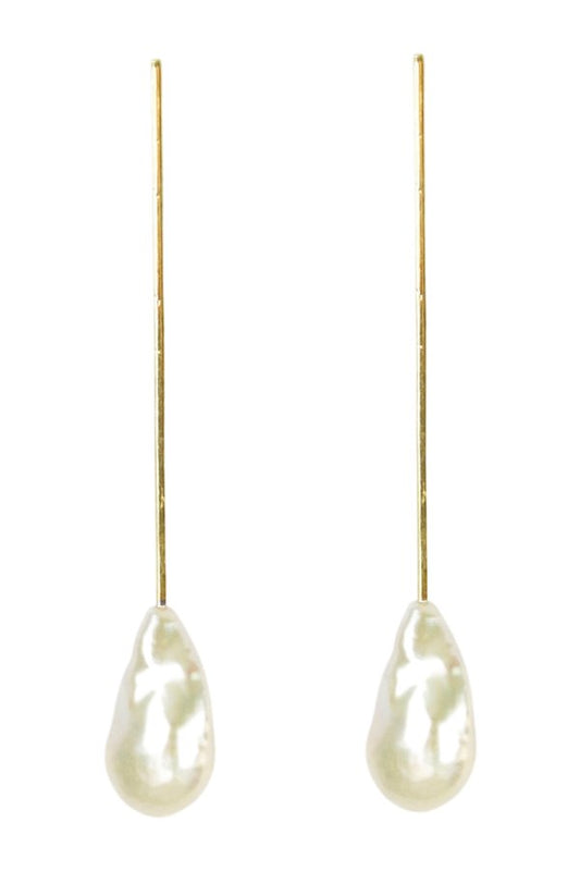 The Moon Pearl Earrings - Vermeil — packshot