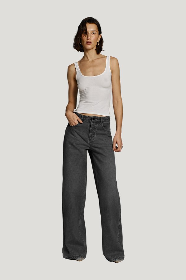 The One jeans in Shadow — model front