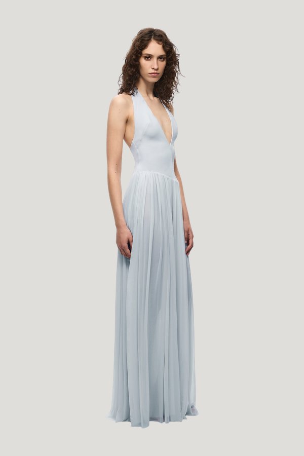 The Ophelia Jersey Dress — model side