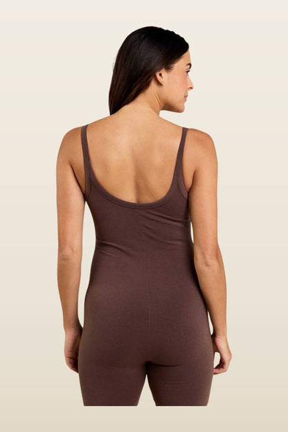 Cotton Stretch The Romper | Coffee — carry 4