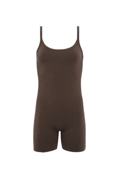 Cotton Stretch The Romper | Coffee — packshot
