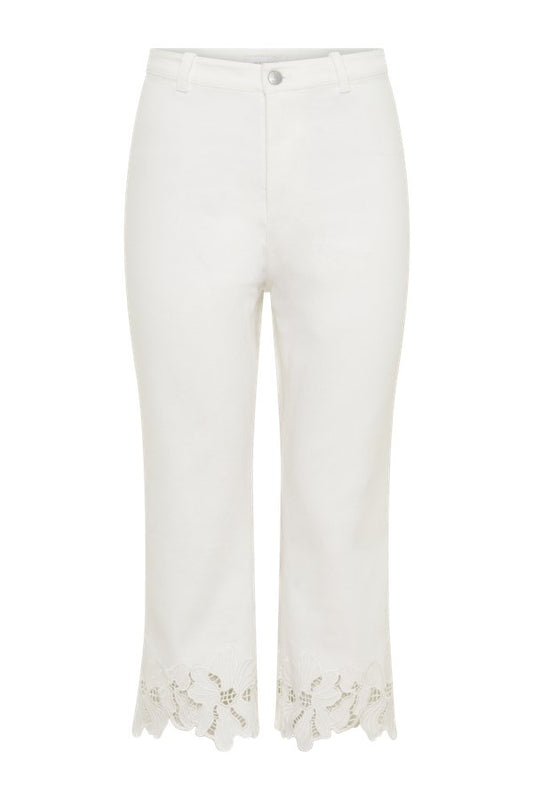 Tillie Flower Embroidery Denim Capris — packshot