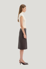 Tomi Wrap Midi Skirt — model side