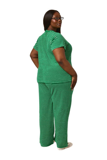 Towelling High Waist Trousers - Jelly Bean — packshot