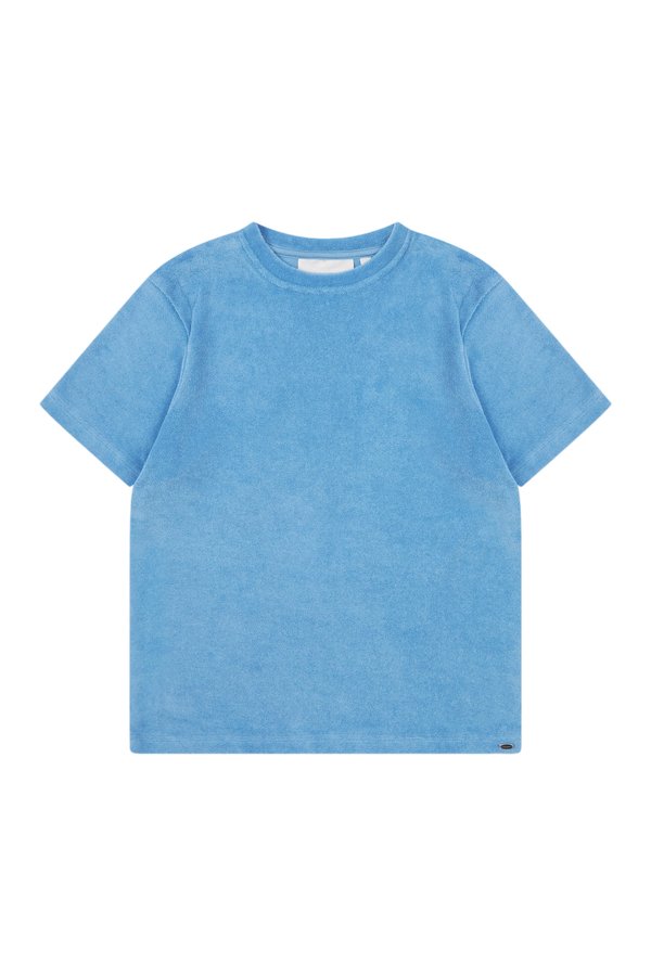 Towelling Short Sleeve T Shirt - Aqua — packshot