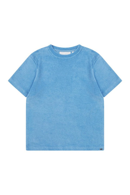 Towelling Short Sleeve T Shirt - Aqua — packshot