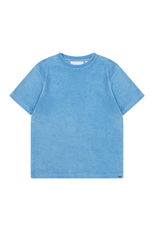 Towelling Short Sleeve T Shirt - Aqua — packshot