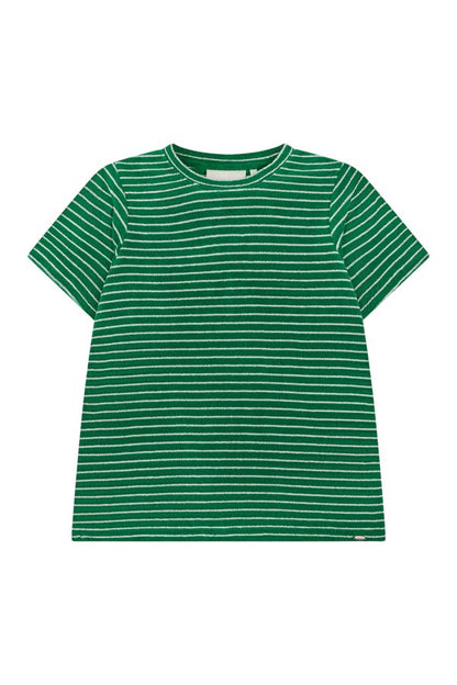 Towelling Stripe Short Sleeve T Shirt - Jelly Bean — packshot