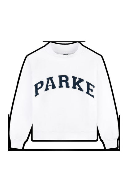 OG Varsity Mockneck - White + Denim — packshot