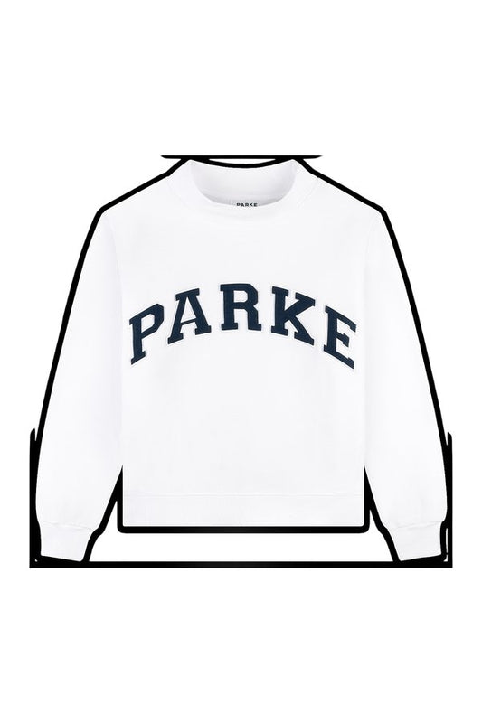 OG Varsity Mockneck - White + Denim — packshot