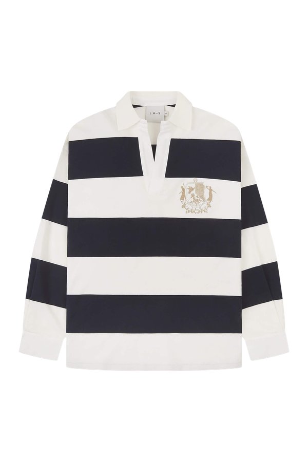 'Clemence' Varsity Striped Rugby Top — packshot