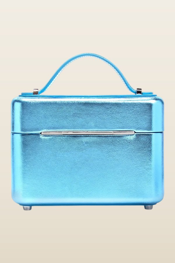 Venyx In Blue Metallic Napa — model back