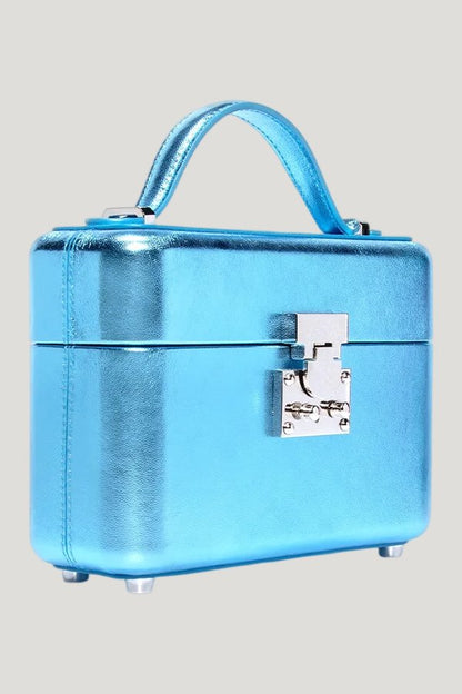 Venyx In Blue Metallic Napa — model front