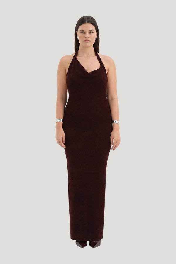 Violetta Drape Gown — model front
