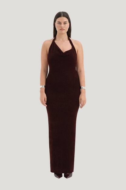 Violetta Drape Gown — model front