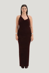 Violetta Drape Gown — model front