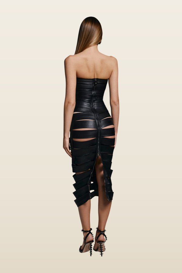 Viper dress midi — model back