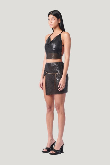 Winona Wrap Skirt Jet — carry 3