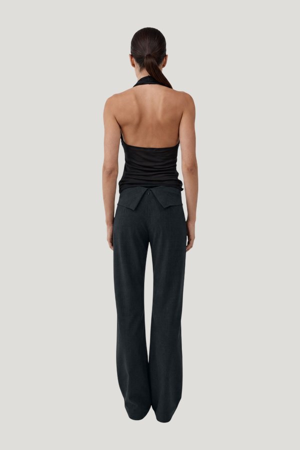 Wool Blend Studio Pants - Dark Graphite — extra