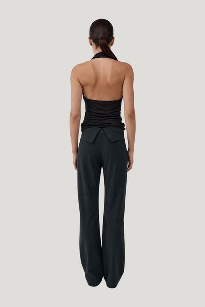 Wool Blend Studio Pants - Dark Graphite — extra