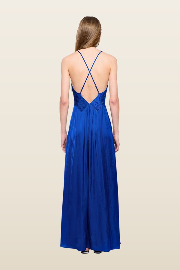 Rayonne Satin Dress — model back