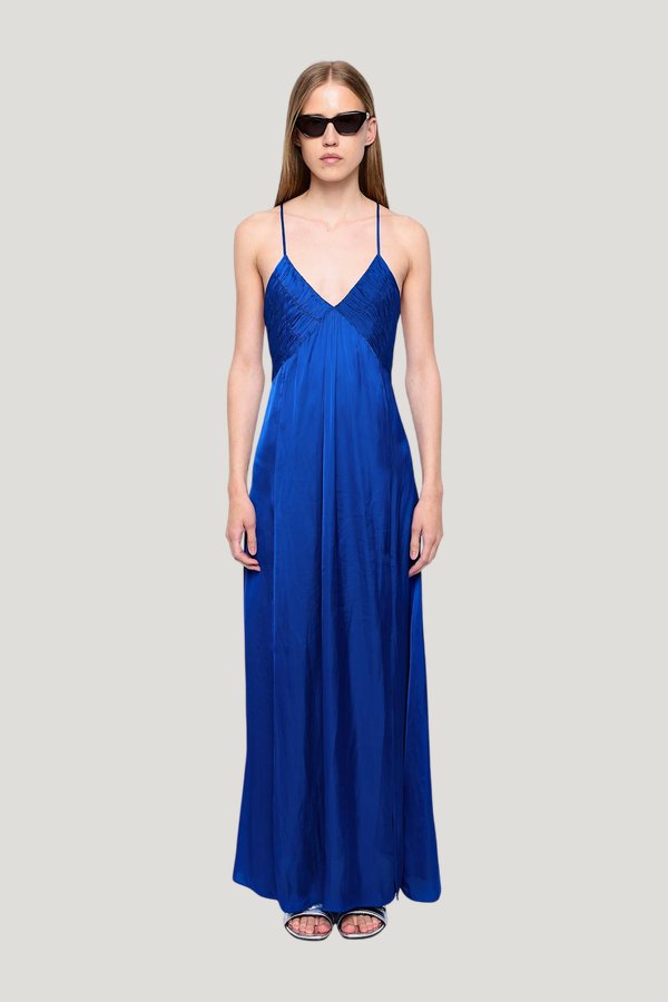 Rayonne Satin Dress — model front