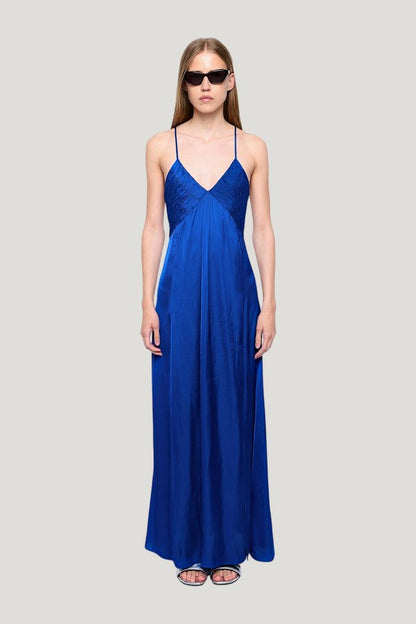 Rayonne Satin Dress — model front
