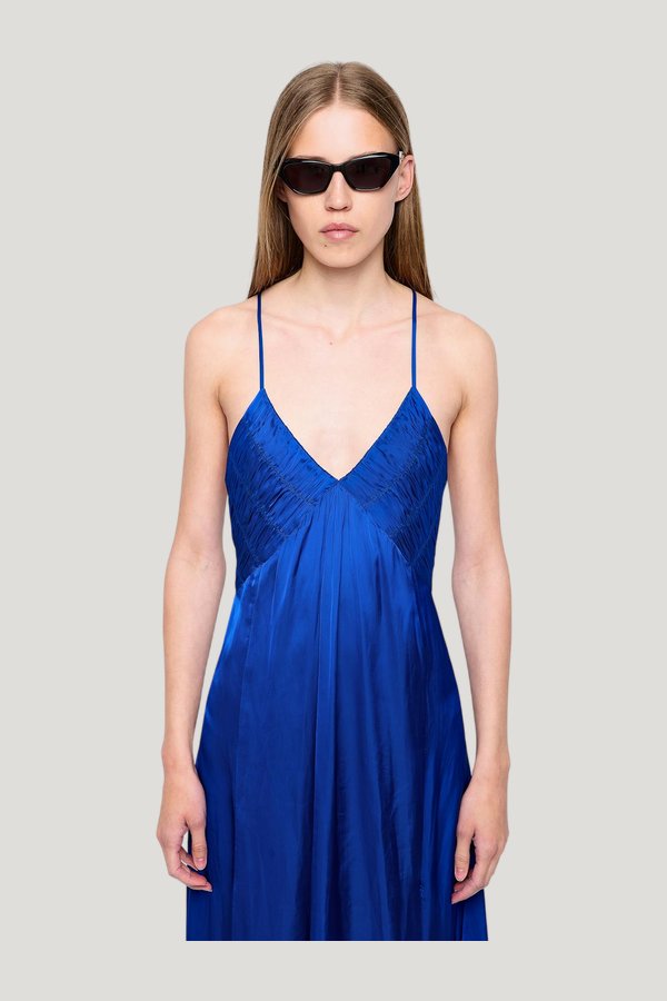 Rayonne Satin Dress — model side