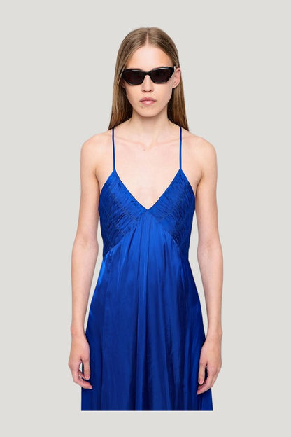 Rayonne Satin Dress — model side