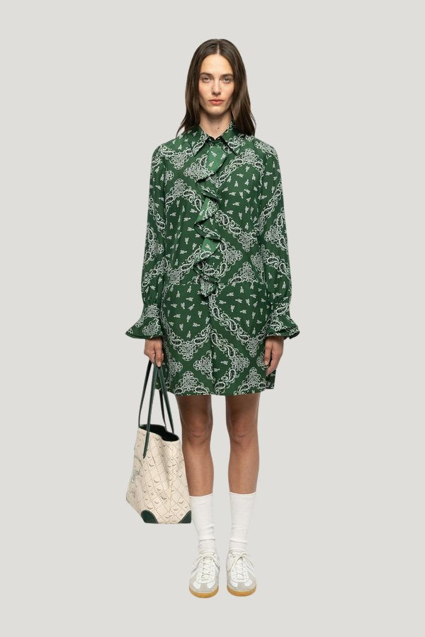Rhelyne Dress 100% Silk — model front