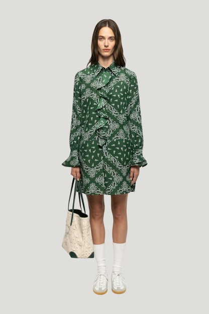 Rhelyne Dress 100% Silk — model front